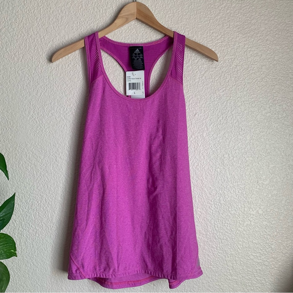 Adidas Womens Core Run Tank Pink - Large